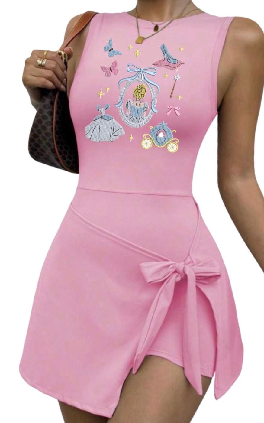 Cinderella Disney Tennis Dress, Disney Outfit For Women, Cinderella embroidered dress