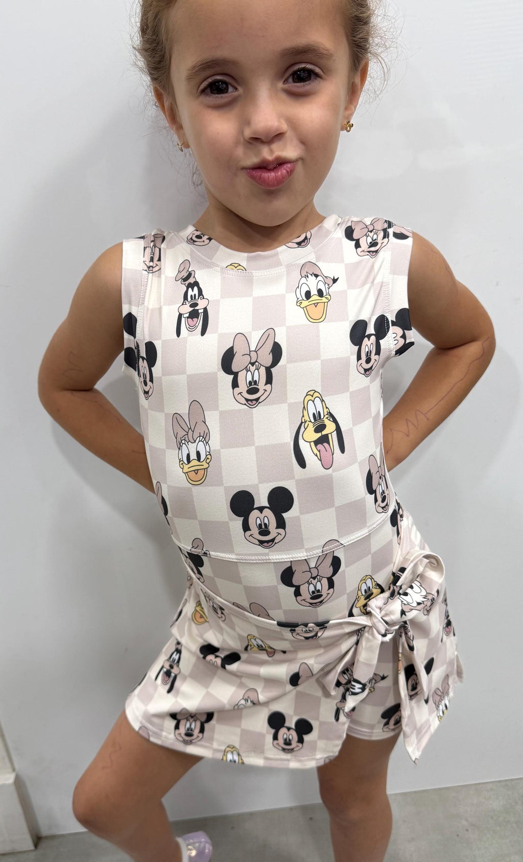 Disney Mickey and Friends Beige light weight Dress, Disney Tennis Dress,  Women and Girls Sizes. READY TO SHIP- Will Not Restock