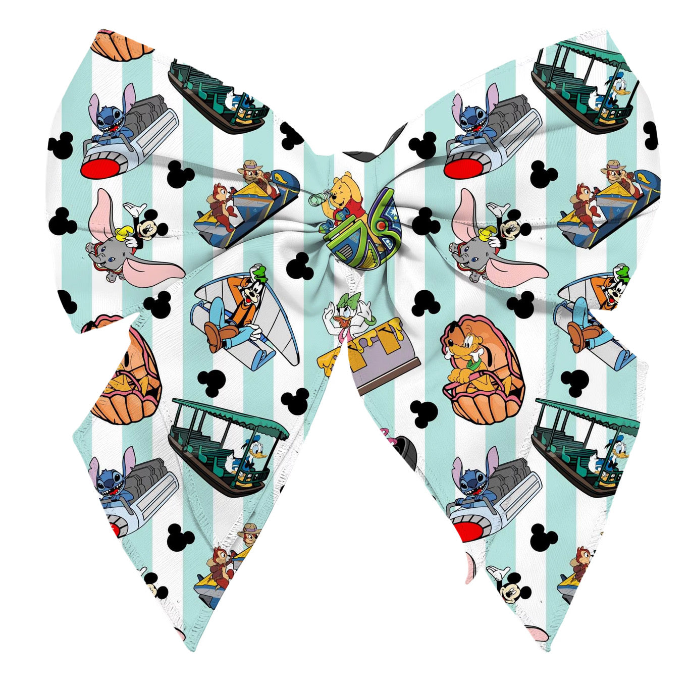 Ride Stripe Hair Bow Clip