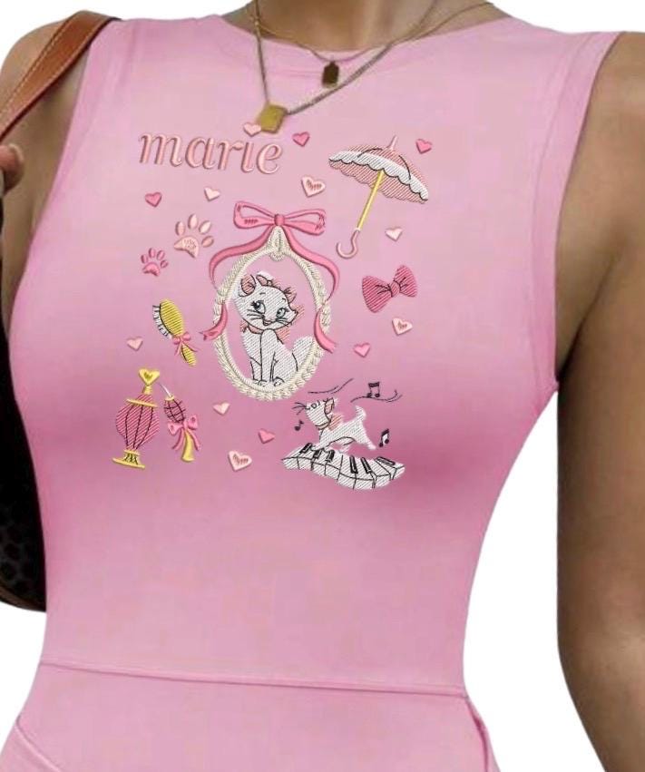 Disney Marie Tennis Dress, Embroidered Disney Outfit For Women