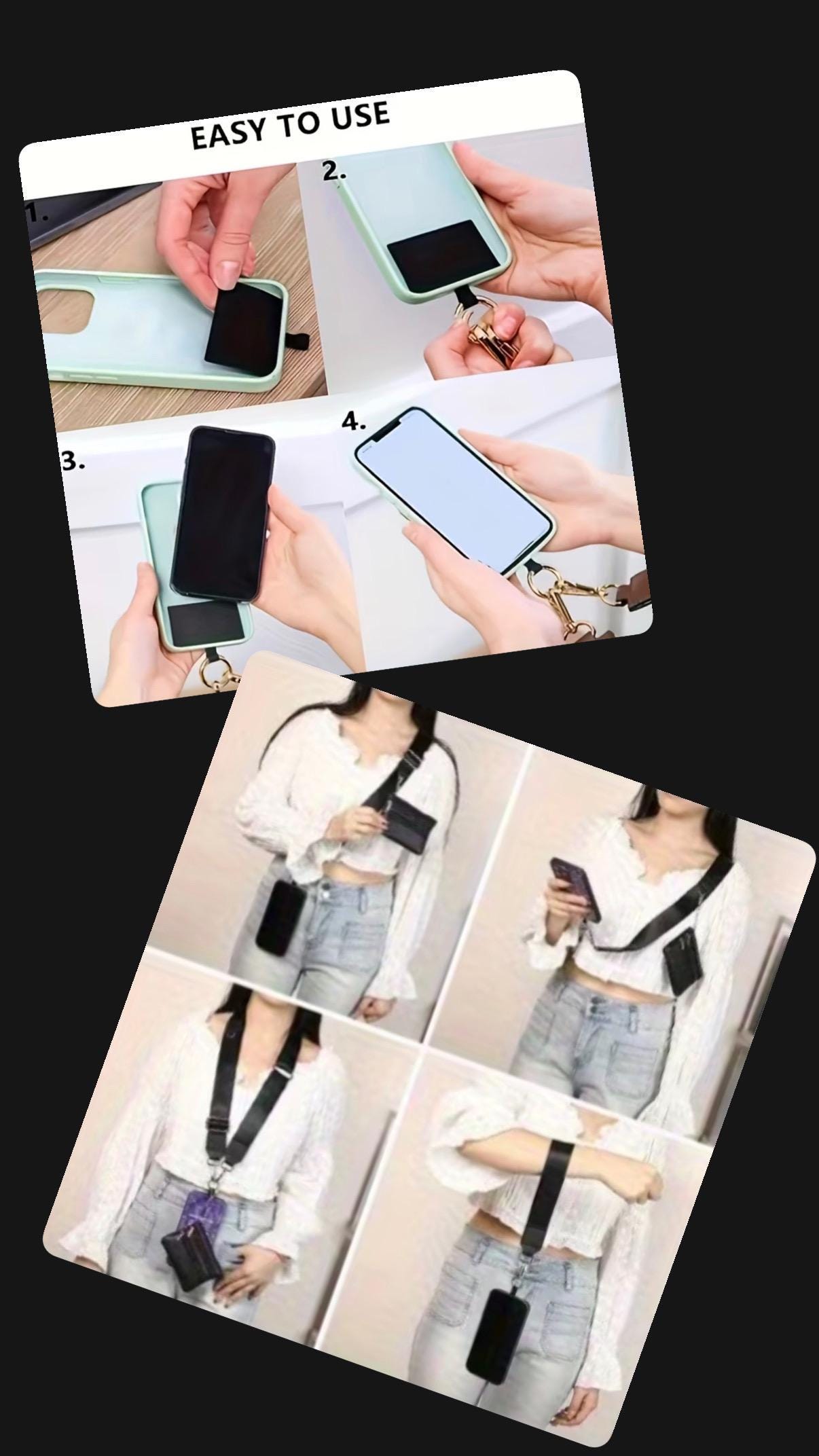 Hands-Free Phone Crossbody Strap with Mini Wallet Perfect for Disney Theme Parks Or Disney Cruise & Everyday Pre-Order Only