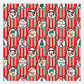 Red Christmas Stripe Hair Bow Clip