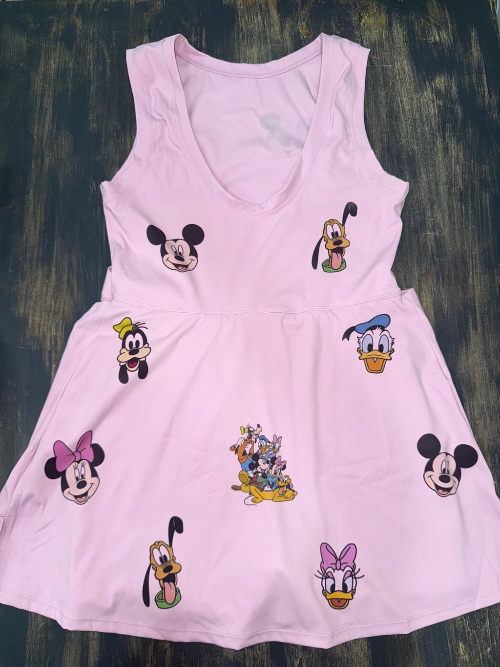 Disney Tennis Dress, Disney Outfit, PINK or NUDE Mickey and Friends Athletic Dress.