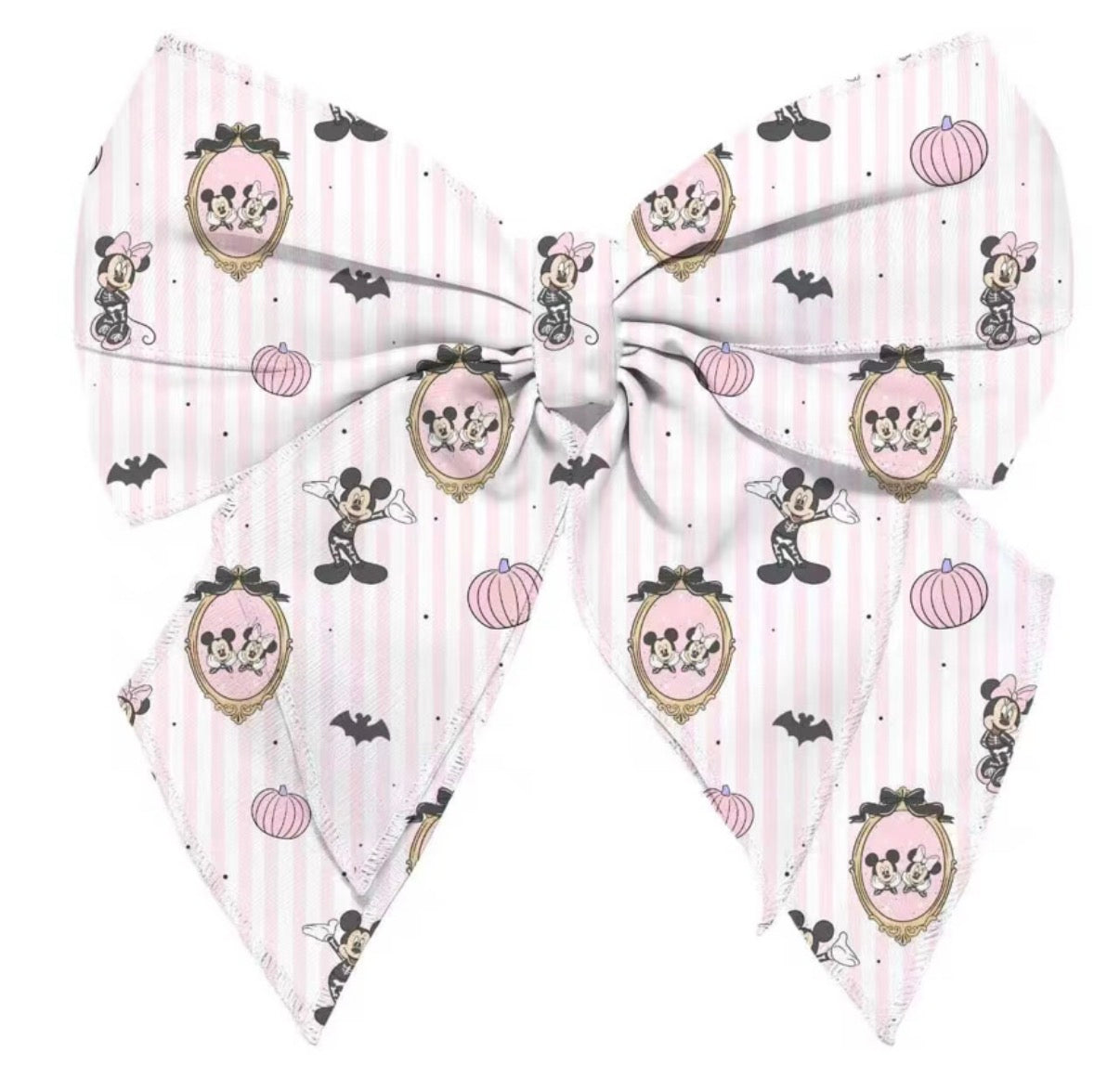 Pink Halloween Hair Bow Clip