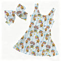 Wilderness Explorer Stripes Wrap Dress Girls and Women with Hair Bow