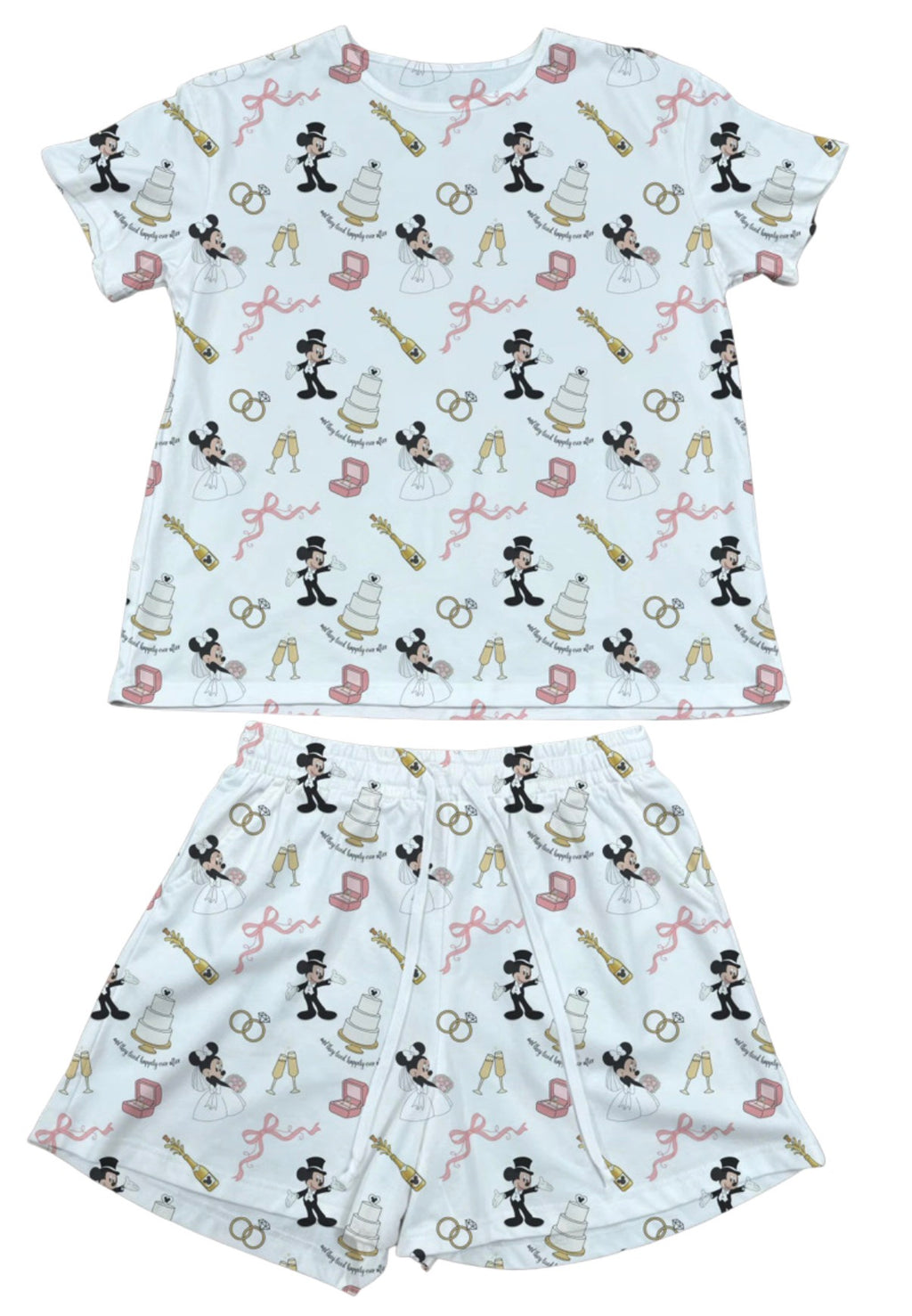 Disney Wedding Waffle Knit Child and Women 100% Cotton
