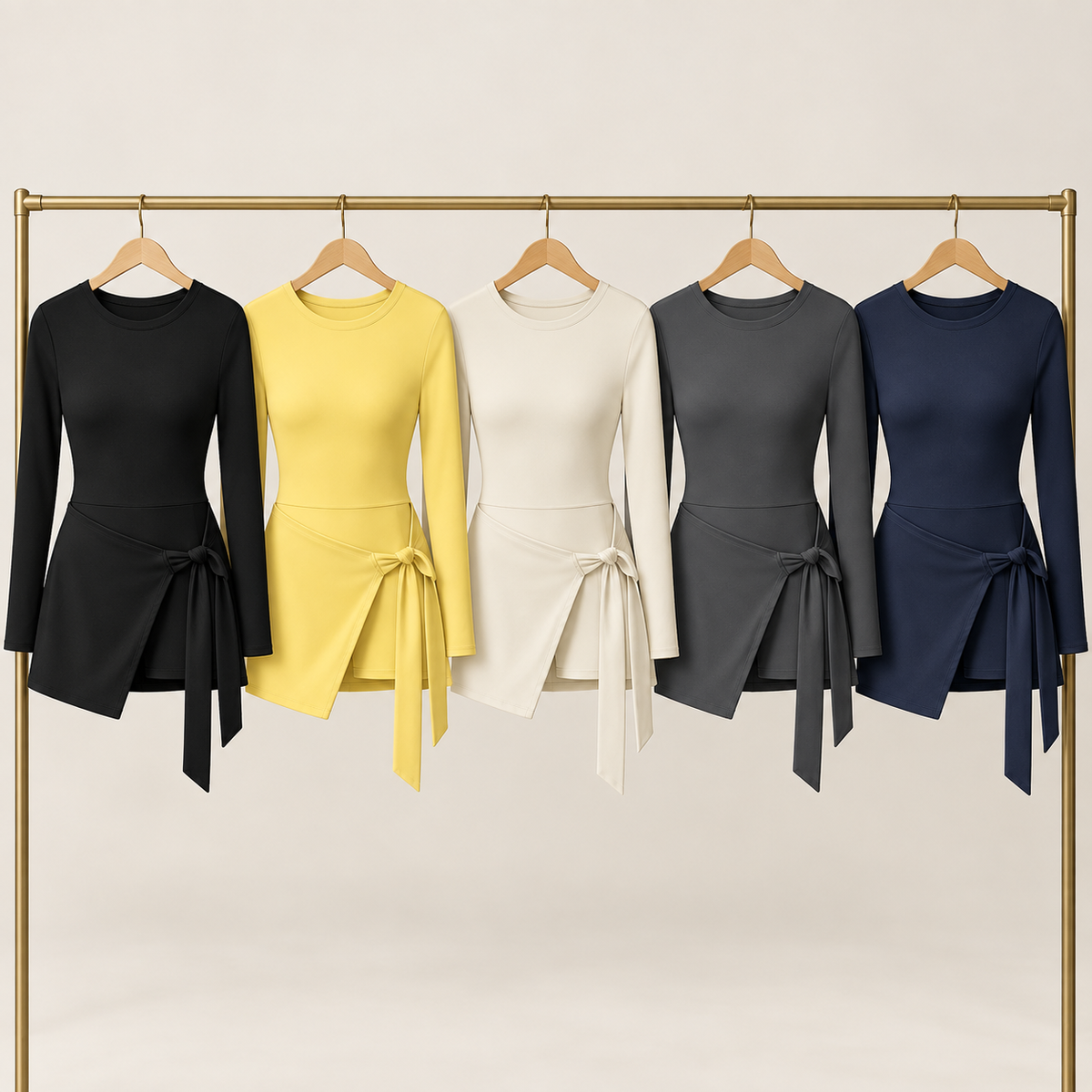 Long Sleeve Wrap Dress