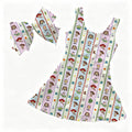 Toy Stripes Wrap Dress Girls and Women with Hair Bow