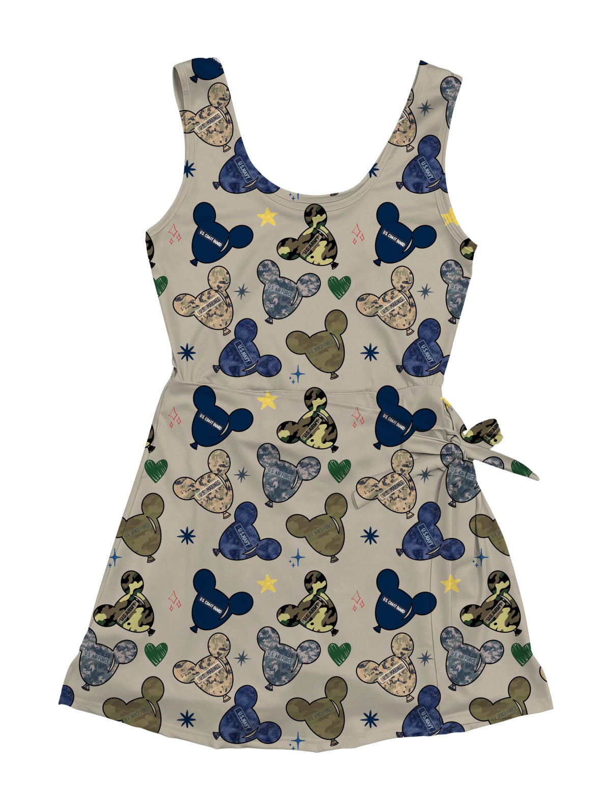 Veterans United Wrap Dress Girls and Women with Hair Bow