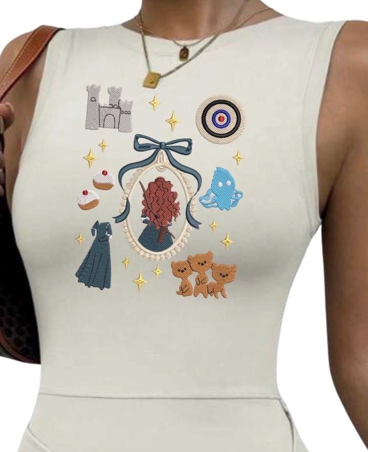 Merida Disney Tennis Dress, Disney Outfit For Women, Brave embroidered dress