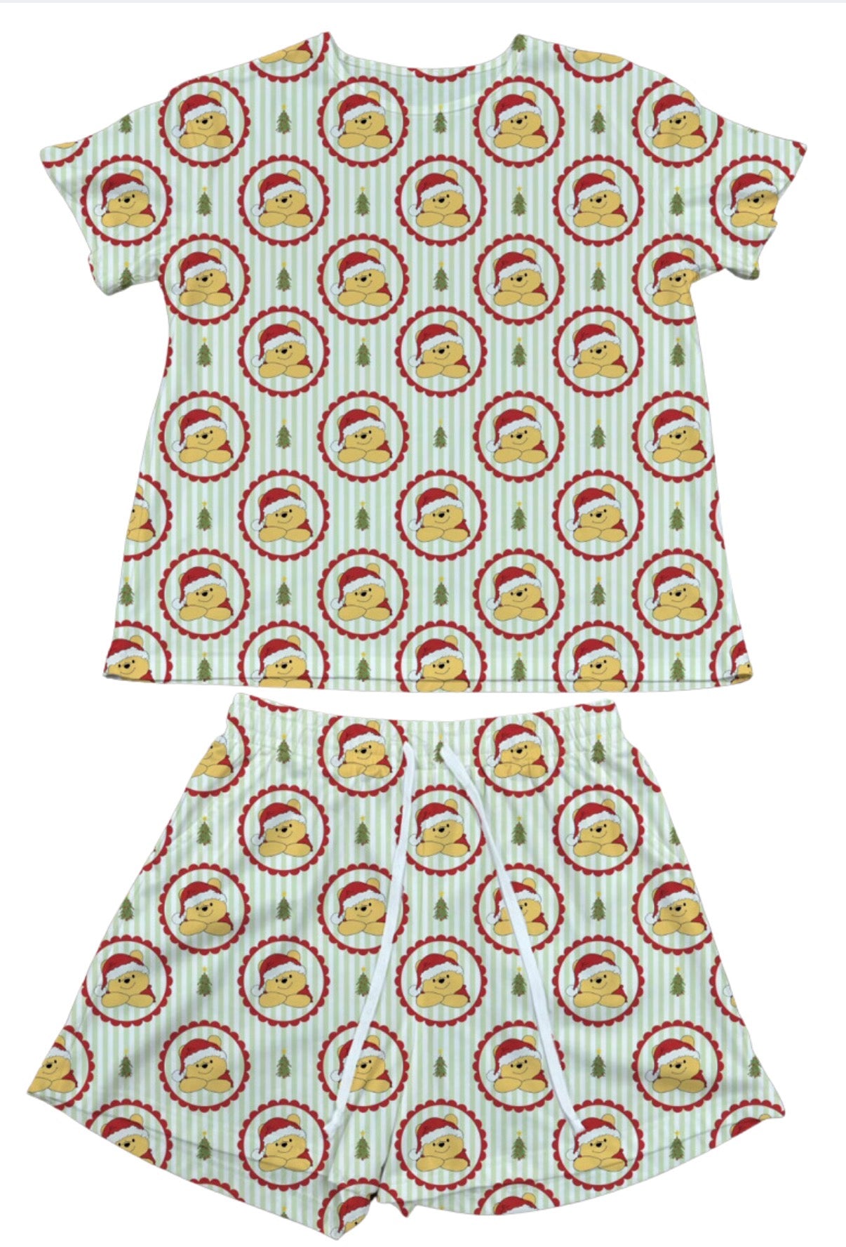 Pooh Christmas Waffle Knit Child and Women 100% Cotton