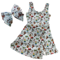Toy Story Wrap Dress Girls and Women with Hair Bow