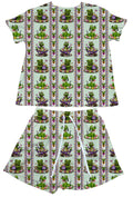 Garden Friends Stripes Waffle Knit Child and Women 100% Cotton