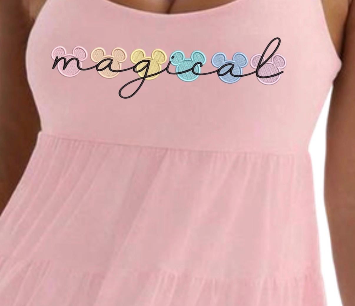 Pink Pastel Magical Disney flowy Tennis Dress, Disney Outfit For Women, Mickey Pasteld