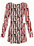 LONG SLEEVE Christmas Candy Cane Wrap Dress Girls and Women with Hair Bow