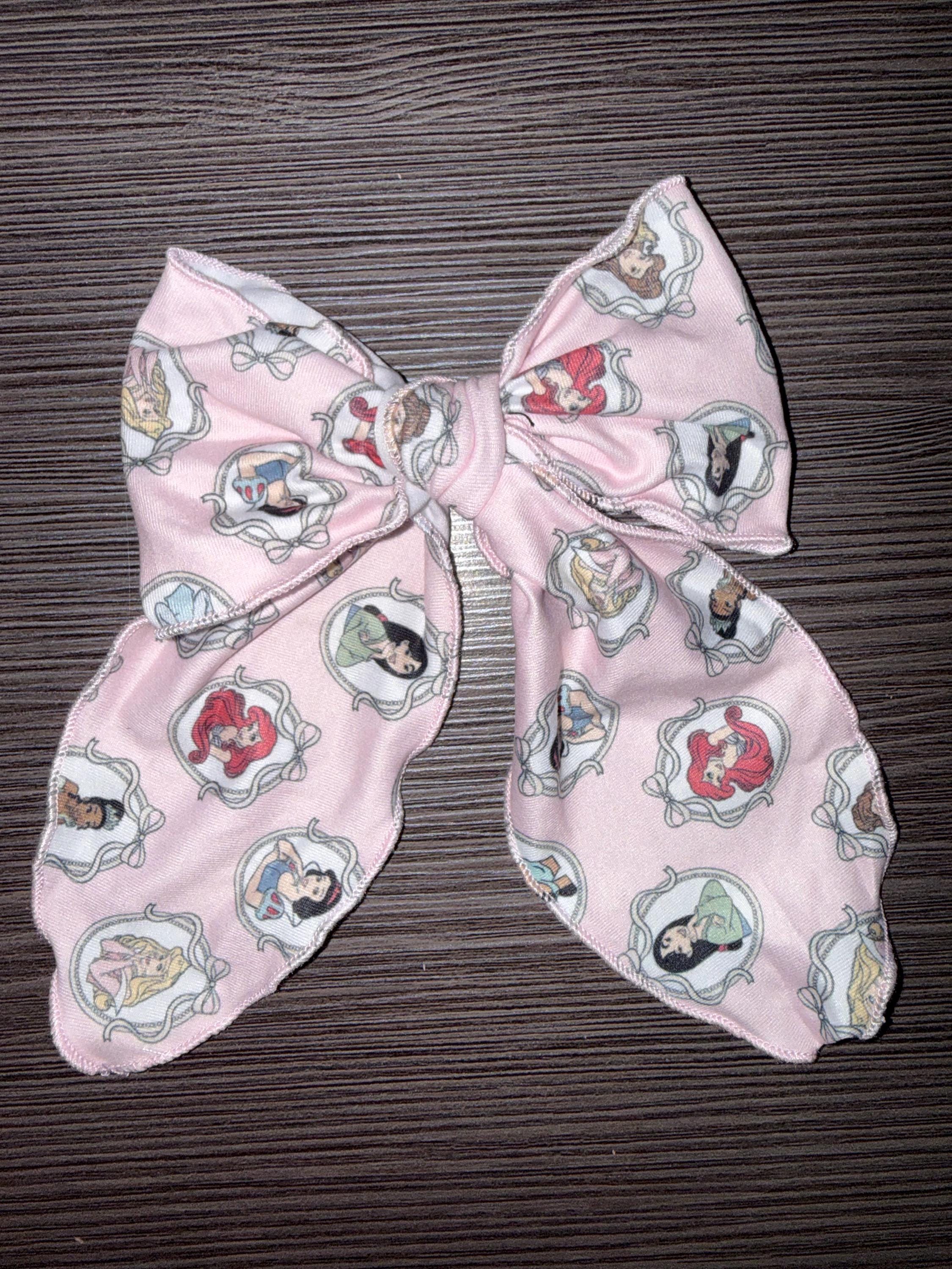 Pink Princess Hair Bow Clip