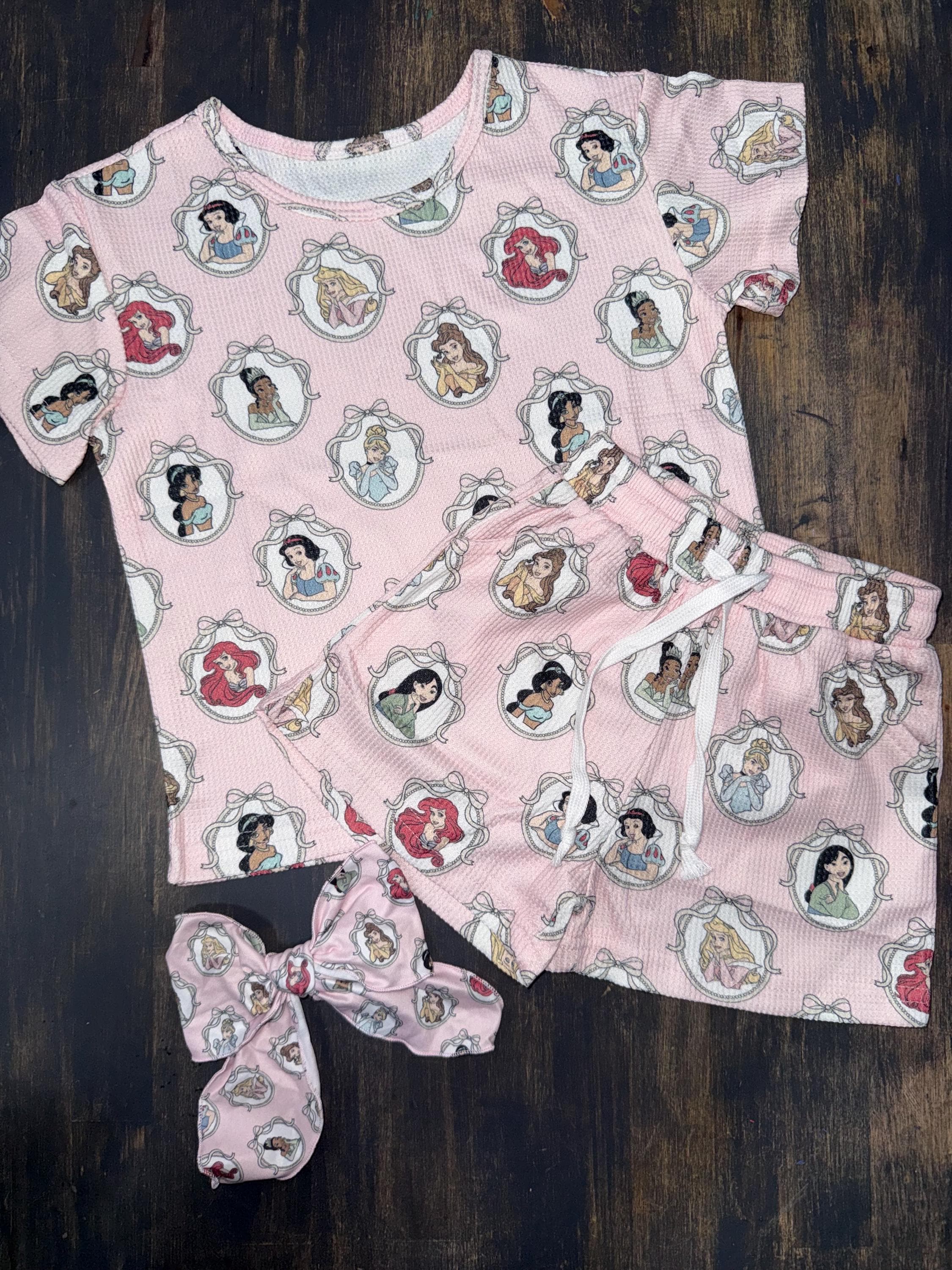Princess Waffle Knit Set Mommy and Me
