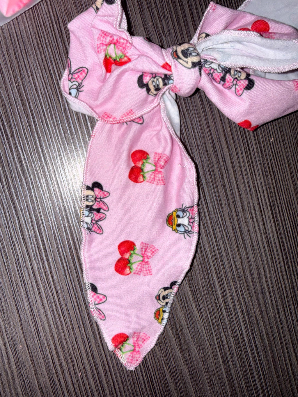 Pink Minnie and Daisy Hair Bow Clip