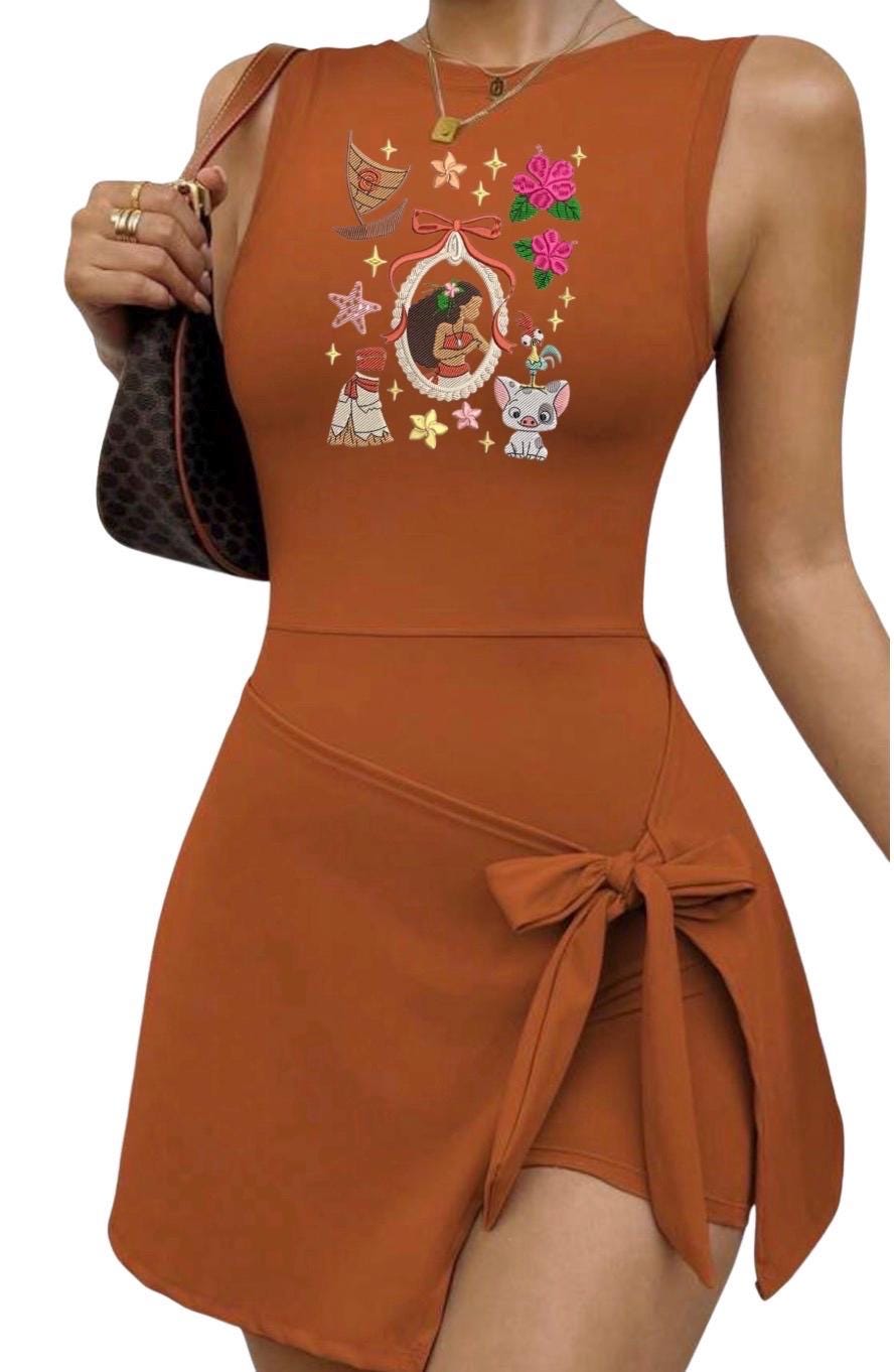 Moana Embroidered Disney Tennis Dress, Disney Outfit For Women, Moana dress