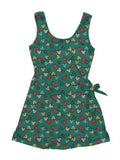 Christmas Lights Wrap Dress Girls and Women with Hair Bow