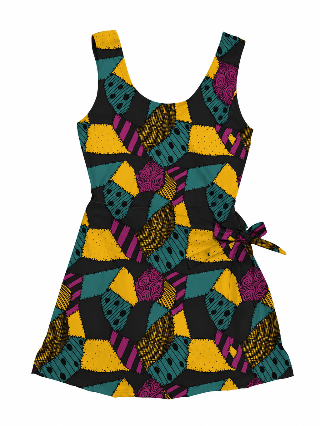 Sally Wrap Dress Girls and Women with Hair Bow