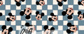 Blue Mickey Checkers Sketch Wrap Dress Girls and Women with Hair Bow