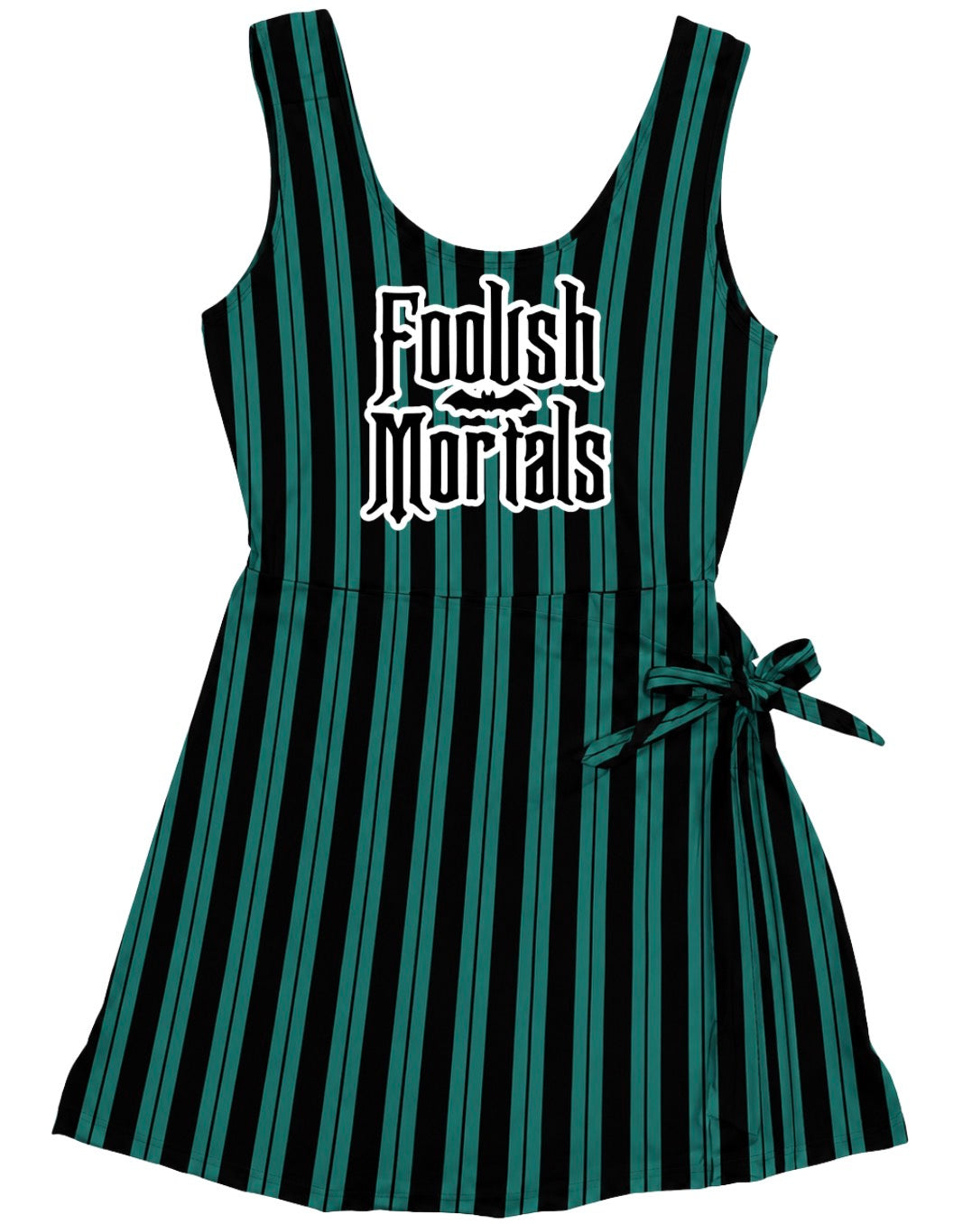 Foolish Mortal Wrap Dress Girls and Women with Hair Bow
