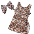 Wild Mickey Wrap Dress Girls and Women with Hair Bow