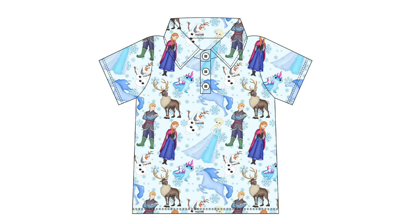 Frozen Boy and Men Dri-Fit Performance Polo Shirt