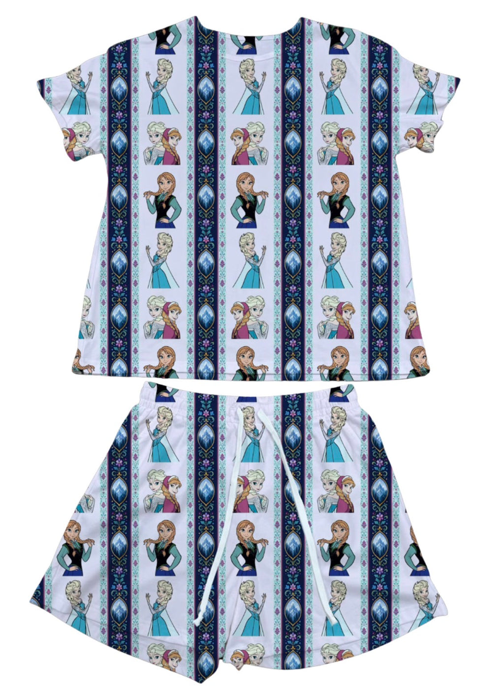 Frozen Stripes Waffle Knit Child and Women 100% Cotton
