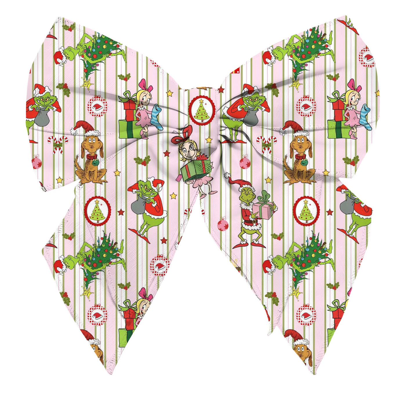 Grinch Pin Stripe Waffle Knit Child and Women 100% Cotton
