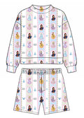 Long Sleeve Alaska Princess Stripes Waffle Knit Child and Women 100% Cotton