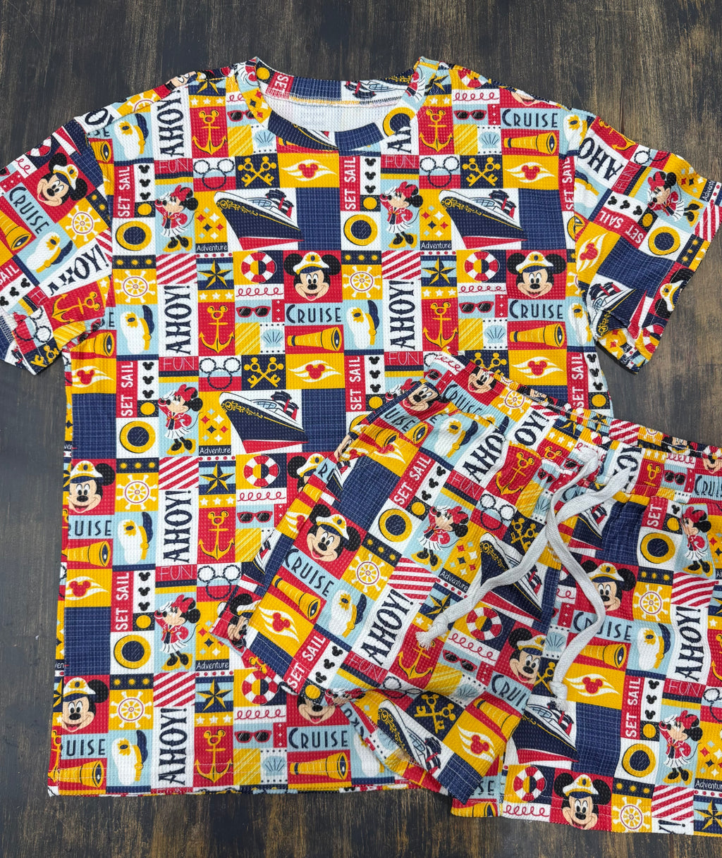 Cruise Waffle Knit Boy and Men 100% Cotton (Photo is for print reference only)