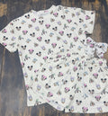 Pastel Friends Stripes Waffle Knit Set Child and Women