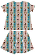 Moana Stripes Waffle Knit Child and Women 100% Cotton