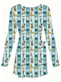 Alaska Long Sleeve Wrap Dress Girls and Women with Hair Bow