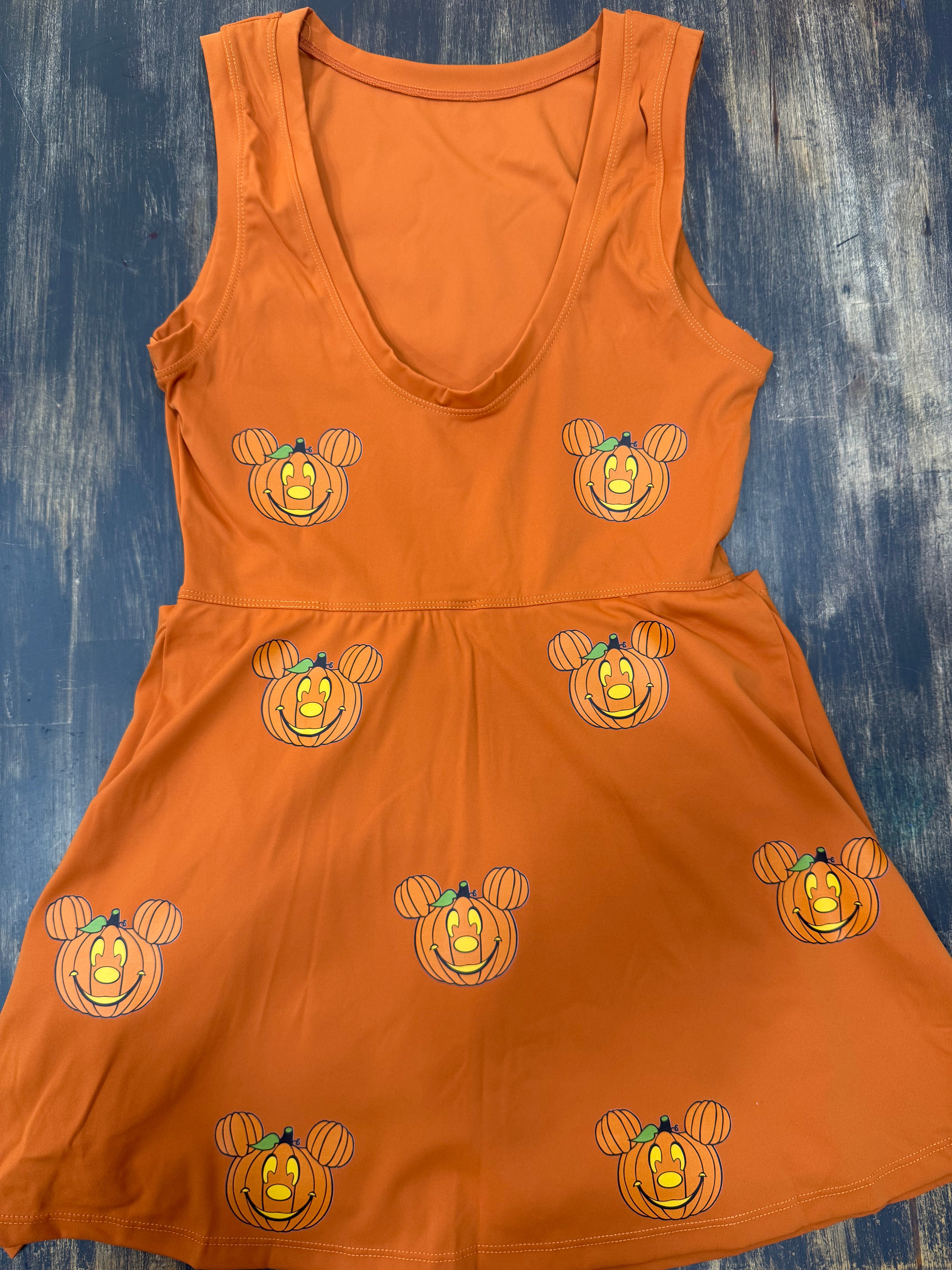 Disney Orange Pumpkin Athletic Dress Disney Outfit For Women