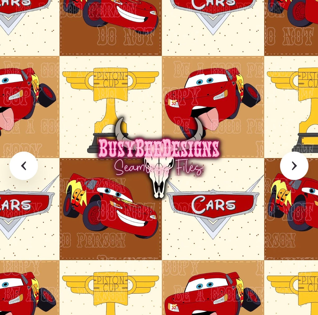 Cars Checkers Waffle Knit Boy and Men 100% Cotton
