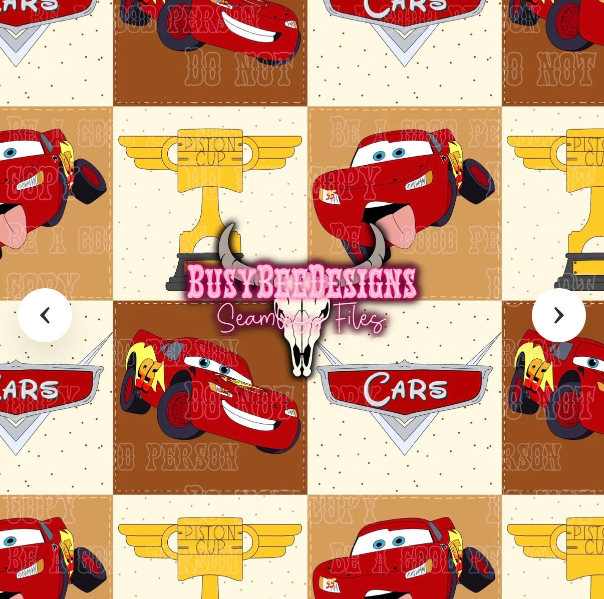 Cars Checkers Waffle Knit Boy and Men 100% Cotton