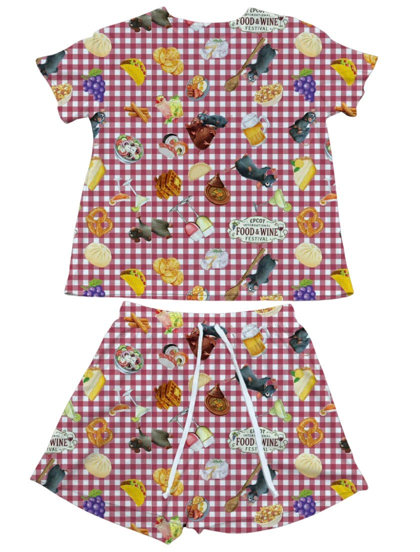 Remy Ratatouille Food and Wine Waffle Knit Child and Women 100% Cotton