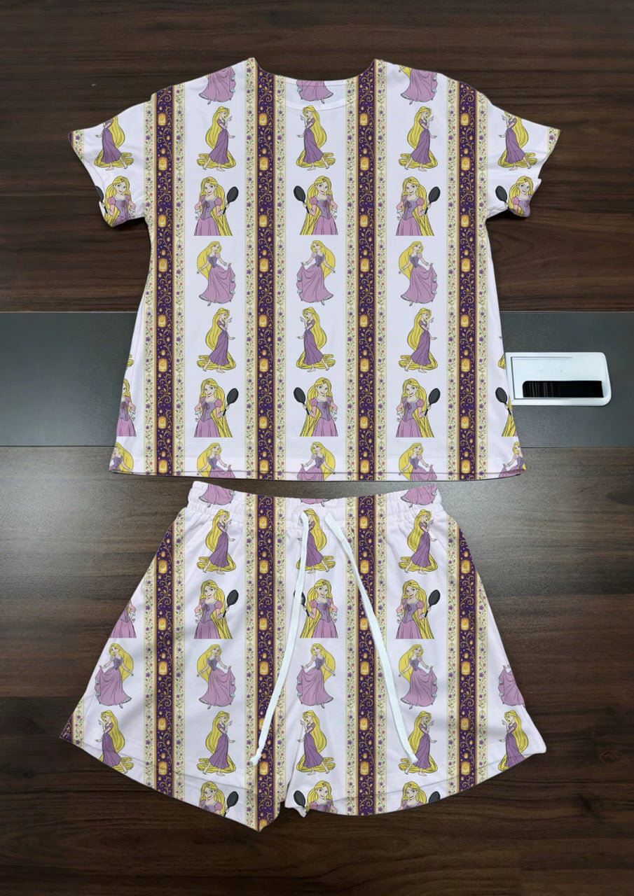Rapunzel Stripes Waffle Knit Child and Women 100% Cotton