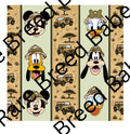 Animal Kingdom Friends Stripes Boy and Men Dri-Fit Performance Polo Shirt