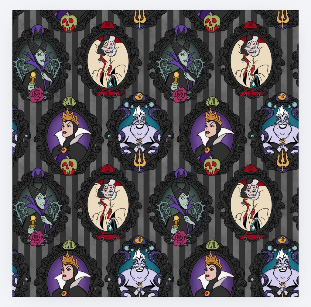 Villain Stripe Hair Bow Clips