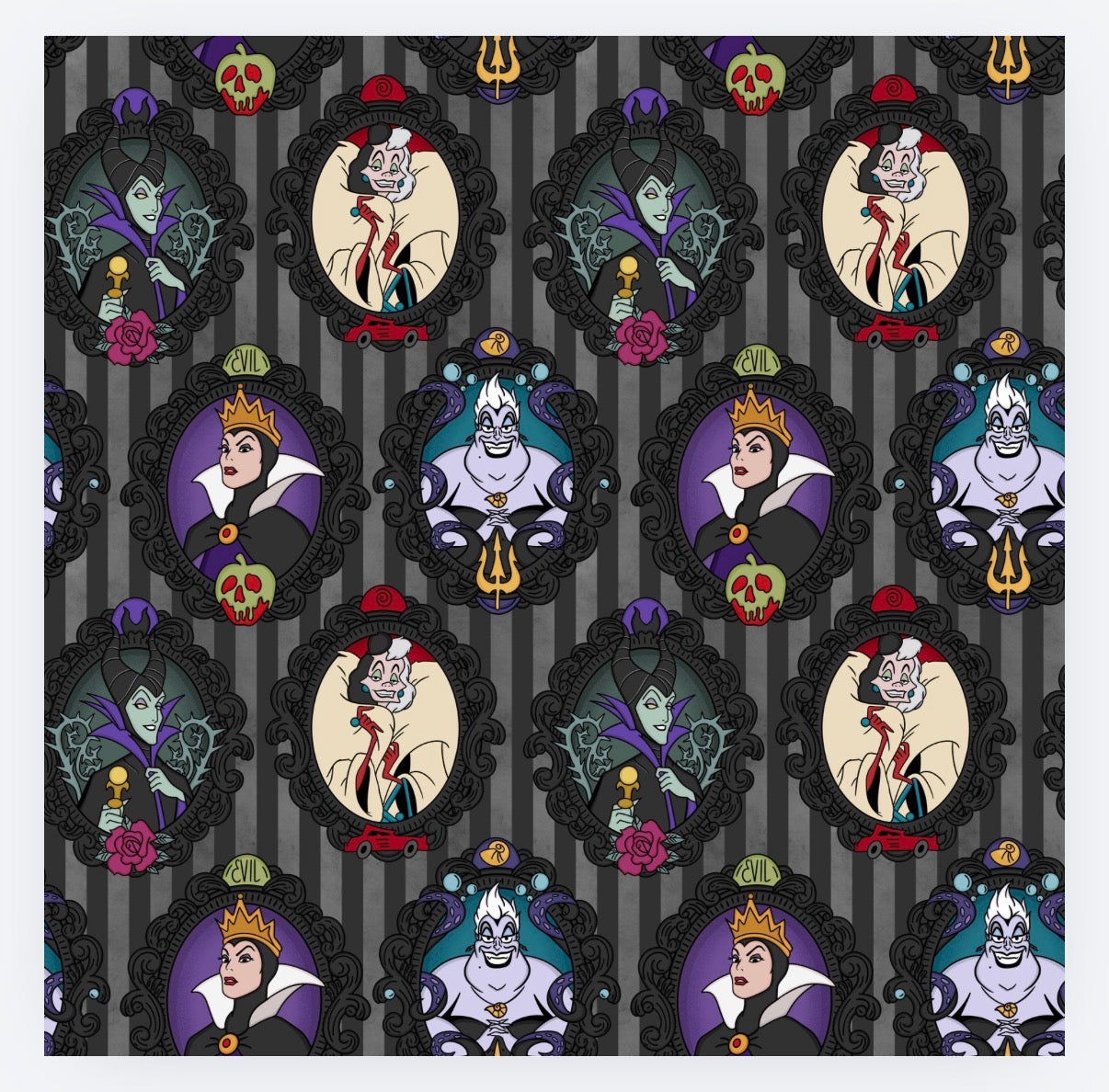 Villain Stripe Hair Bow Clips