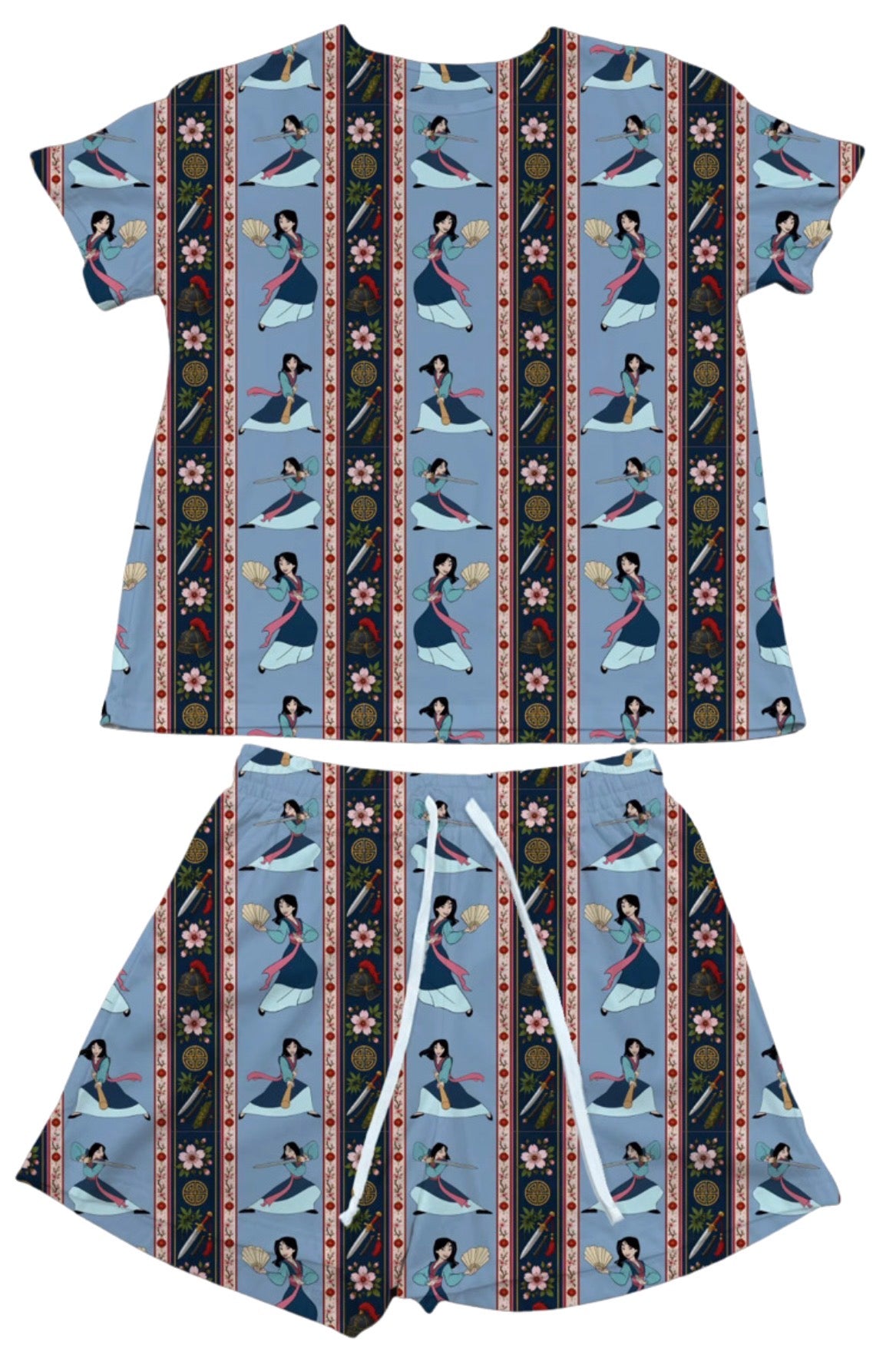 Mulan Stripes Waffle Knit Child and Women 100% Cotton