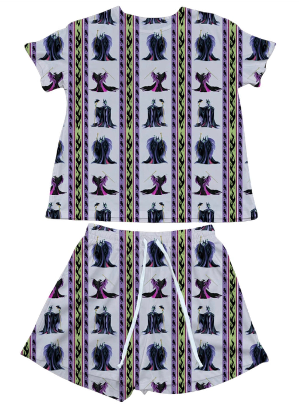 Maleficent Stripes Waffle Knit Child and Women 100% Cotton
