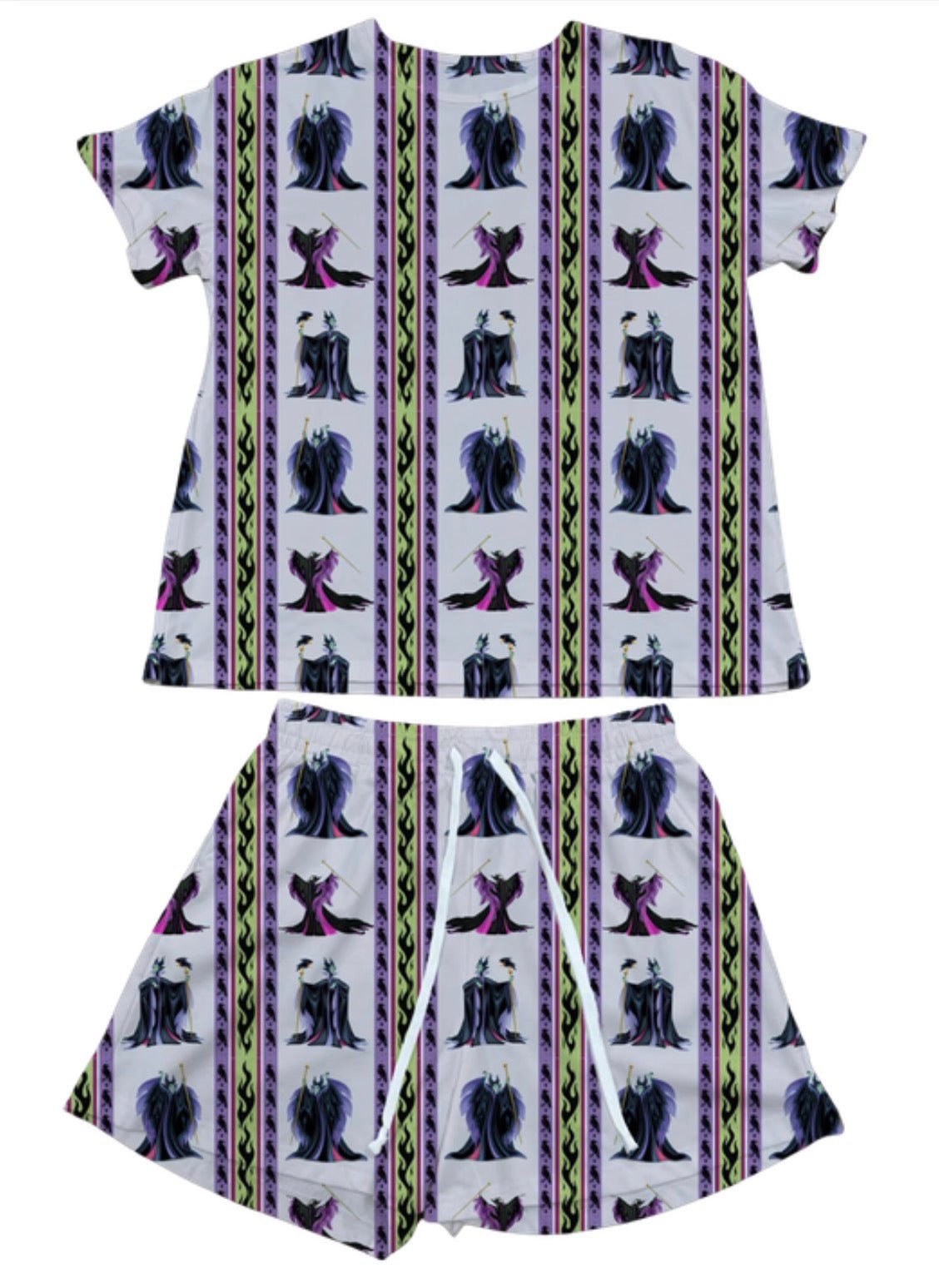 Maleficent Stripes Waffle Knit Child and Women 100% Cotton