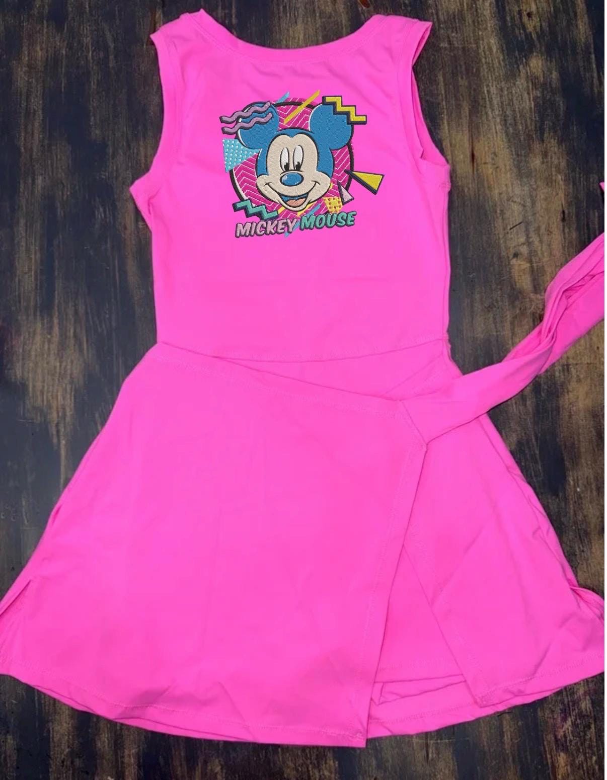 Retro Mickey Embroidered Disney Tennis Dress, Disney Outfit For Women