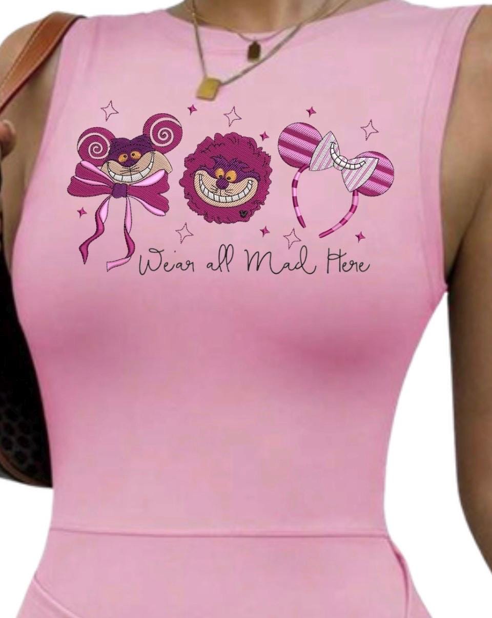 Cheshire Embroidered Disney Tennis Dress, Disney Outfit For Women