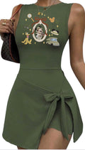 Disney Animal Kingdom Safari Mickey Tennis Dress, Embroidered Disney Outfit For Women